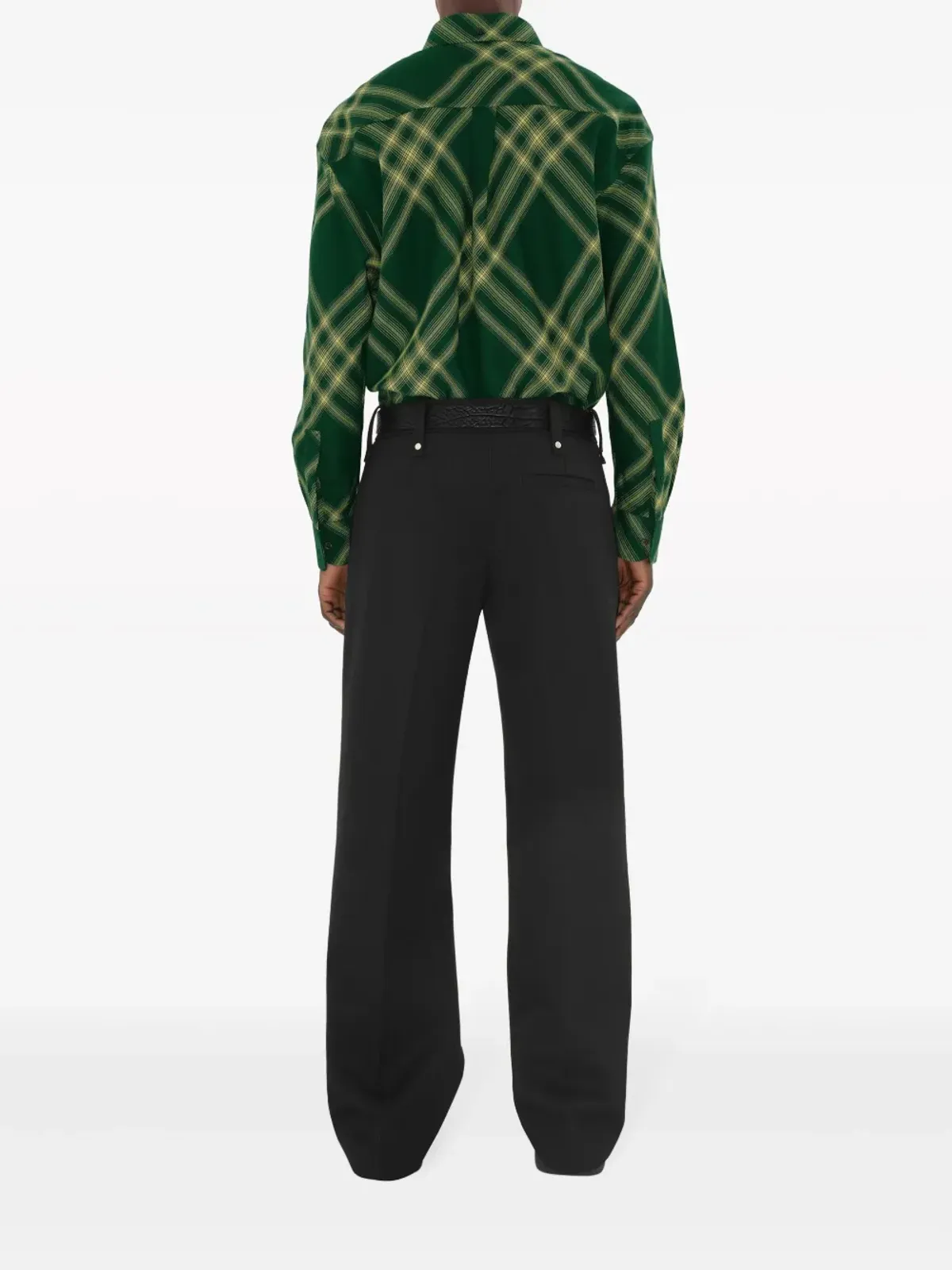 Burberry ミッドレングス ウールコート - グリーン - 画像4