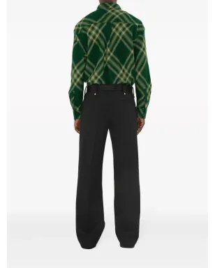 Burberry ミッドレングス ウールコート - グリーン - サムネイル4