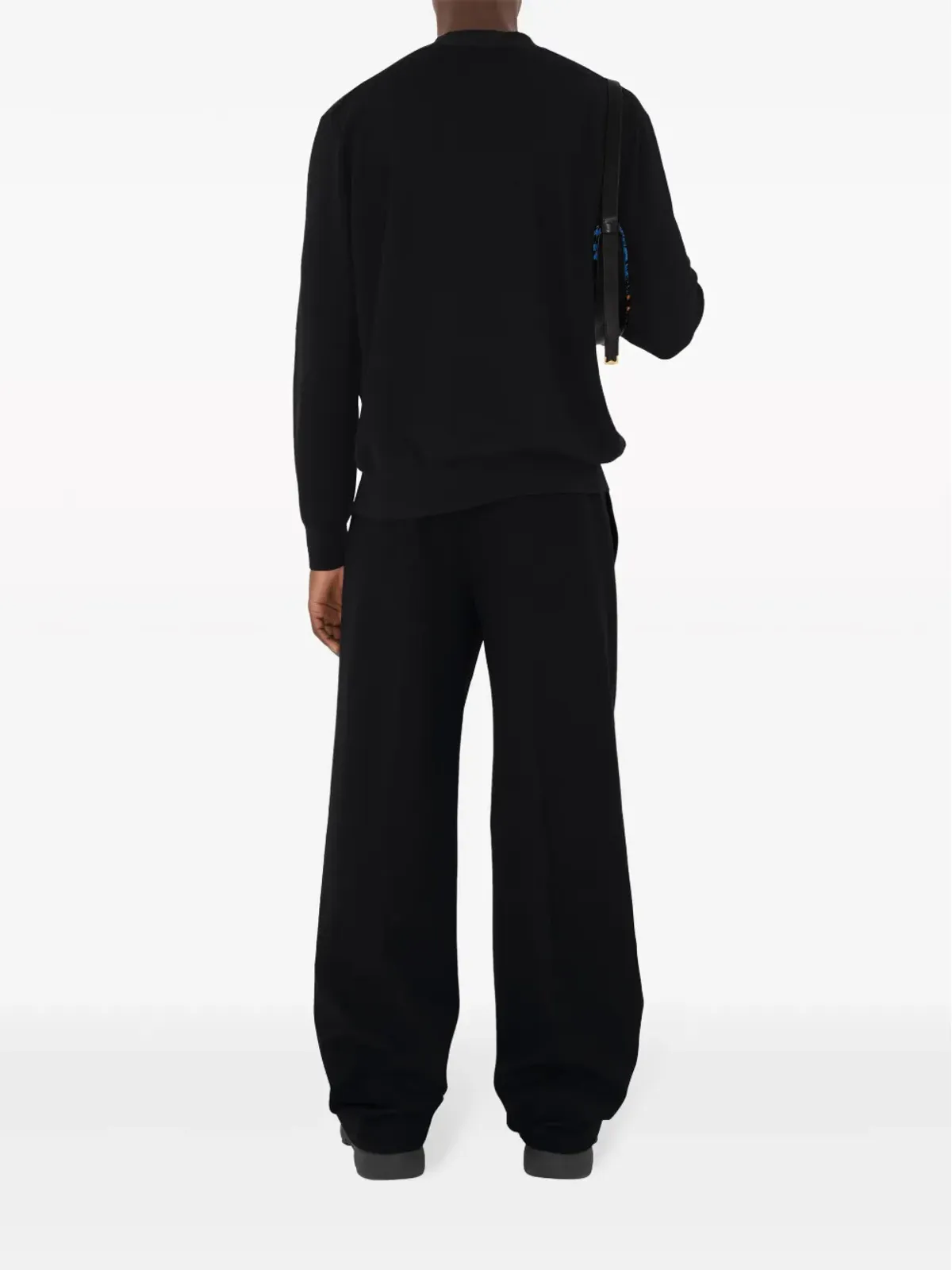 Burberry シームディテール ウール カーディガン - ブラック - 画像4