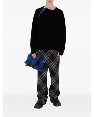 Burberry ジップディテール ウールニットセーター ブラック - サムネイル2