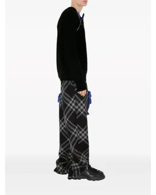 Burberry ジップディテール ウールニットセーター ブラック - サムネイル3
