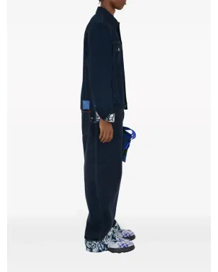 Burberry ロゴパッチ コットン ワイドレッグジーンズ - サムネイル3