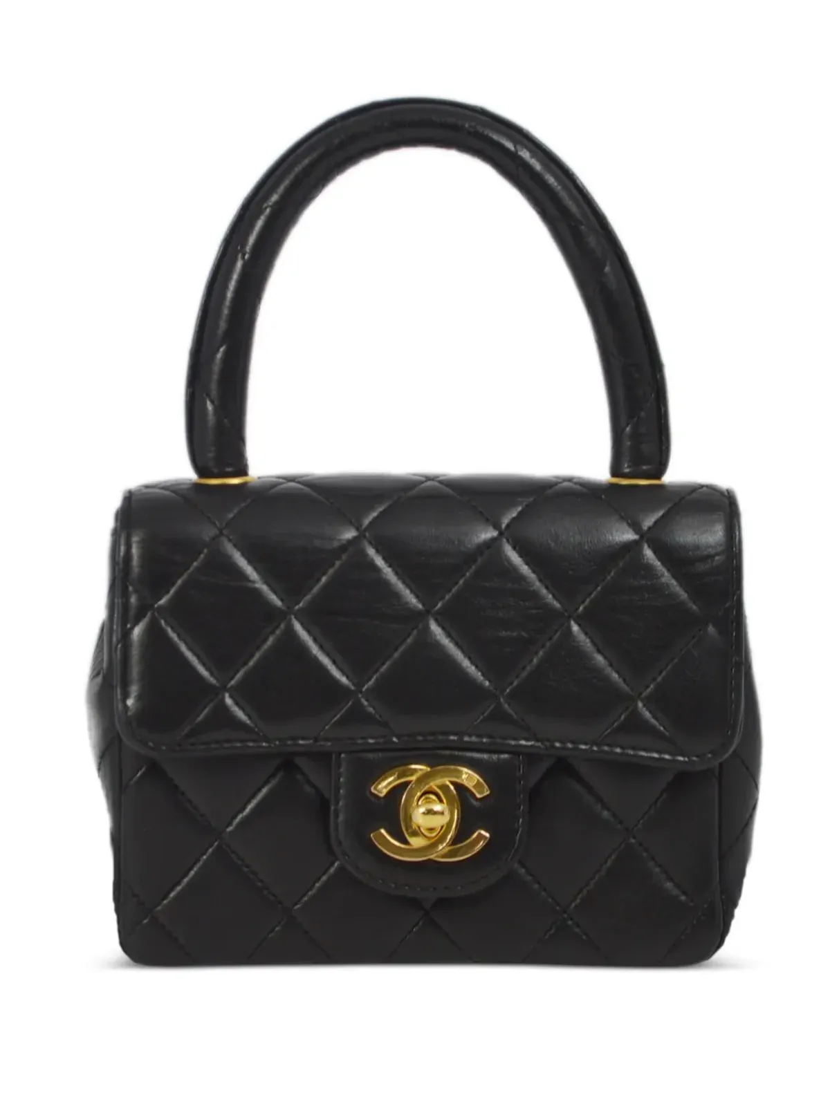 CHANEL ビンテージ 1990-2000 ミニ クラシックフラップ ハンドバッグ - ブラック - 画像1