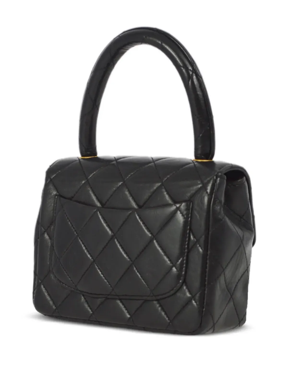 CHANEL ビンテージ 1990-2000 ミニ クラシックフラップ ハンドバッグ - ブラック - 画像2