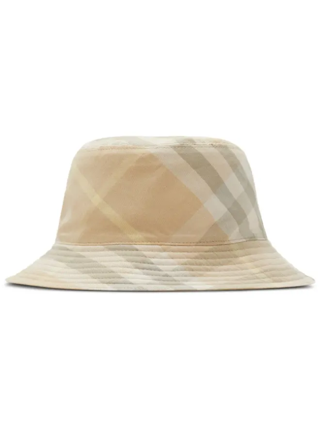 Burberry Burberry チェック柄リバーシブル バケットハット - ニュートラルカラーの商品画像