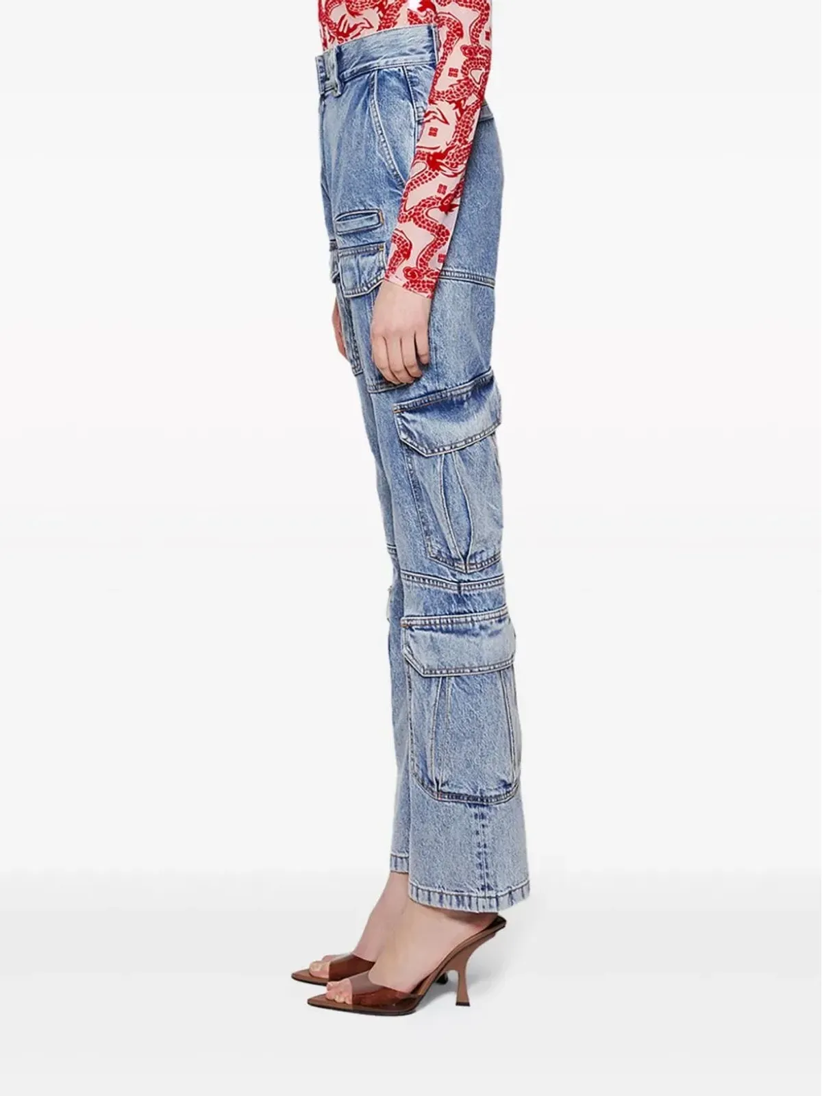 Givenchy ブーツカットカーゴジーンズ - 画像4