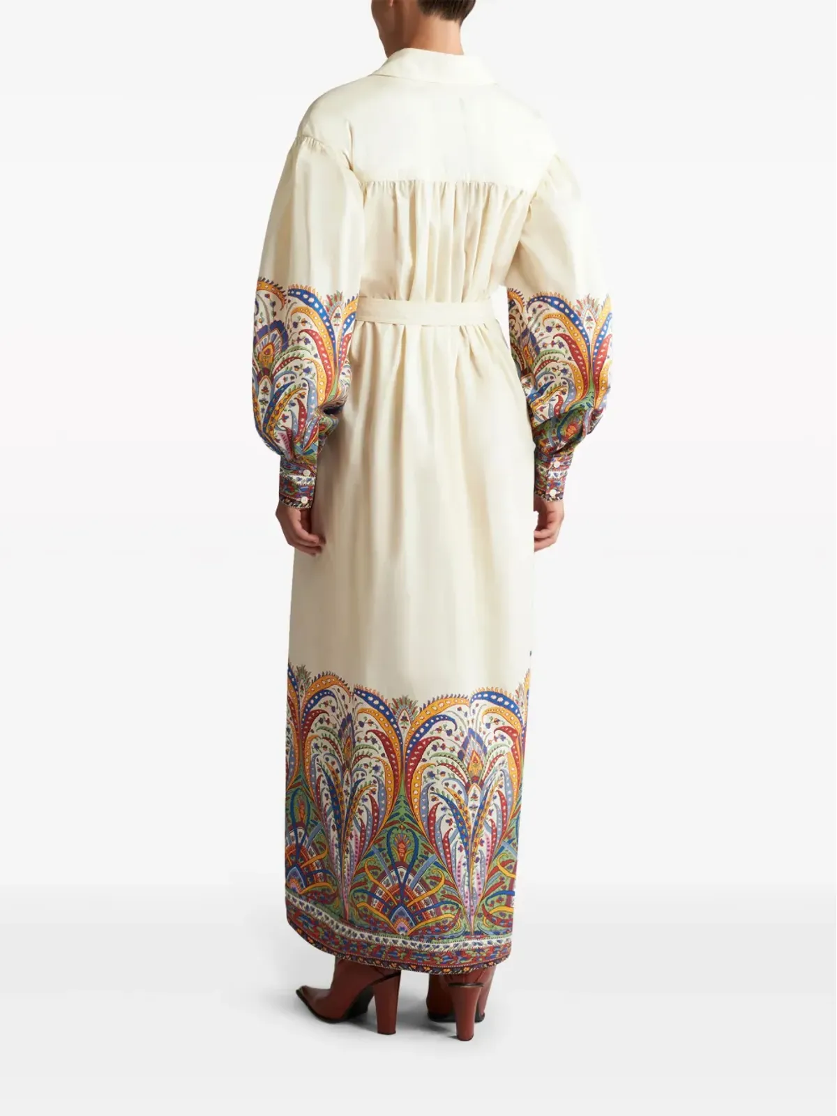 ETRO ペイズリー柄コットンシャツドレス - ホワイト - 画像3