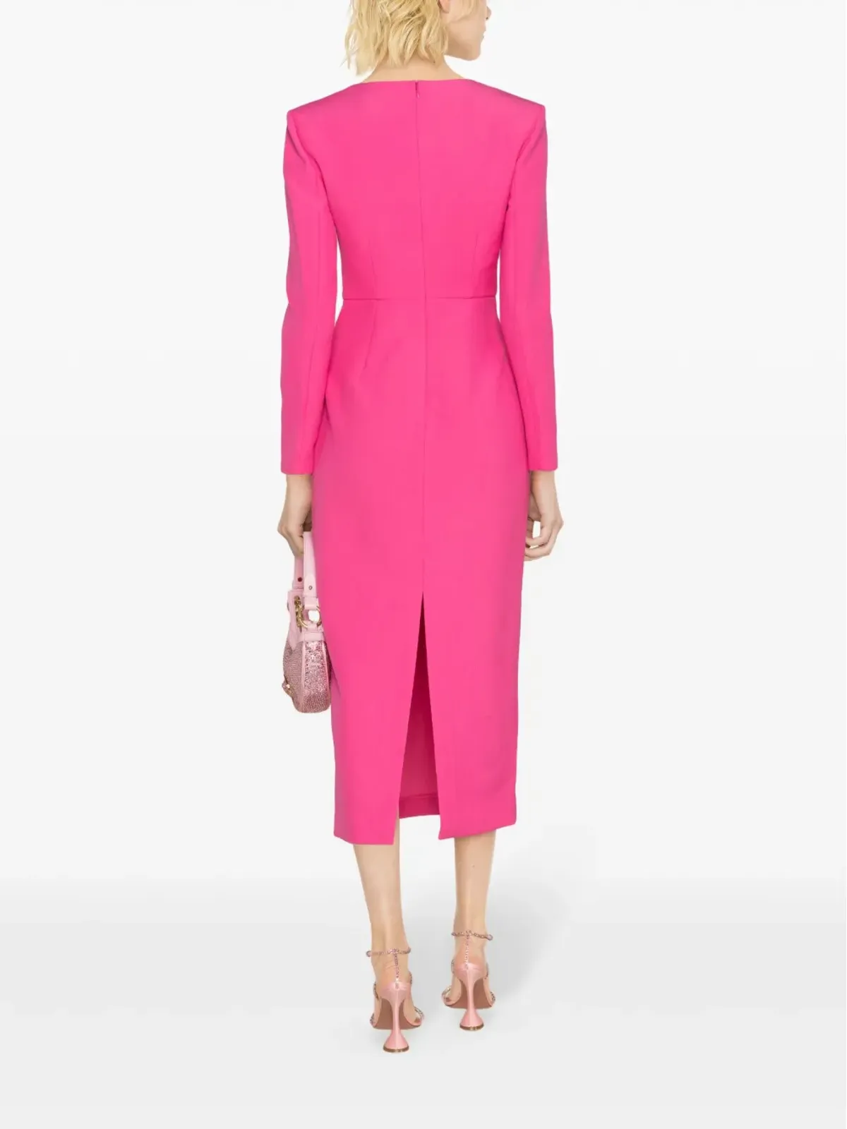 Roland Mouret 長袖クレープミディドレス - Pink - 画像4