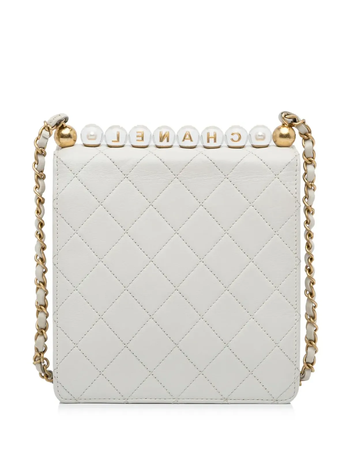 CHANEL ビンテージ 2020 ミニ チックパールズ クロスボディバッグ - White - 画像2