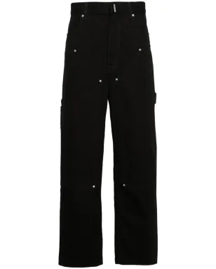 Givenchy ワイドレッグ ロゴプレート カーペンタージーンズ - ブラック - サムネイル1