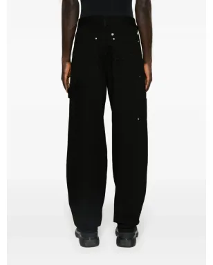 Givenchy ワイドレッグ ロゴプレート カーペンタージーンズ - ブラック - サムネイル4