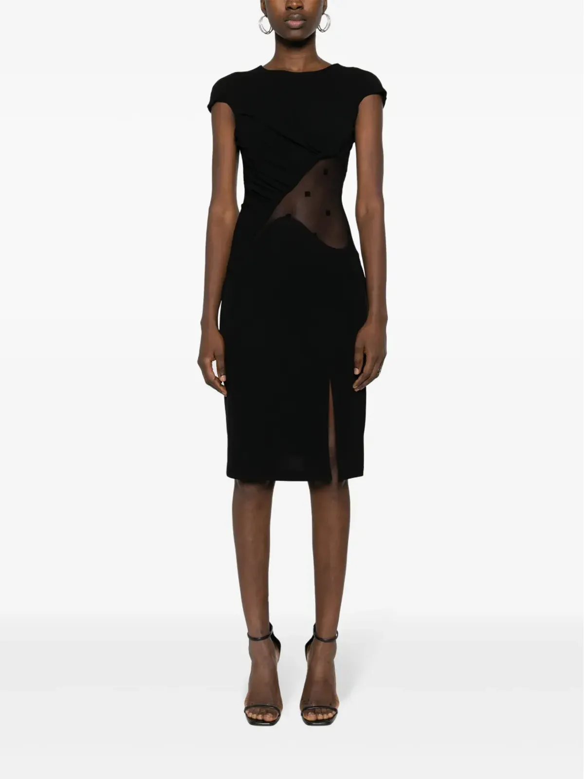 Givenchy パネルデザインのクレープ生地ミディドレス - 画像2