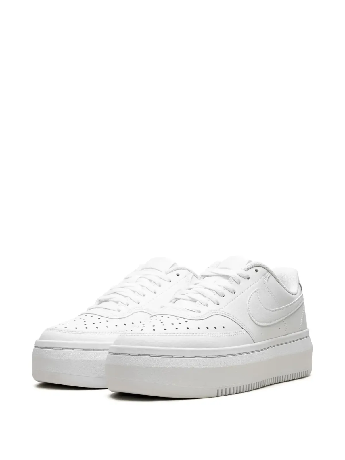 Nike Court Vision Alta トリプルホワイト スニーカー - 画像5