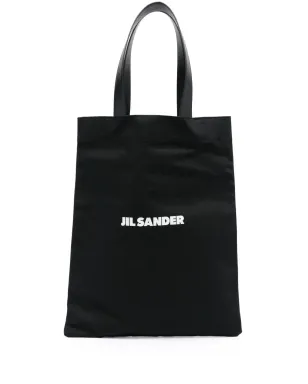 Jil Sander ブック ロゴプリント トートバッグ - ブラック - サムネイル1