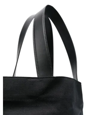 Jil Sander ブック ロゴプリント トートバッグ - ブラック - サムネイル4