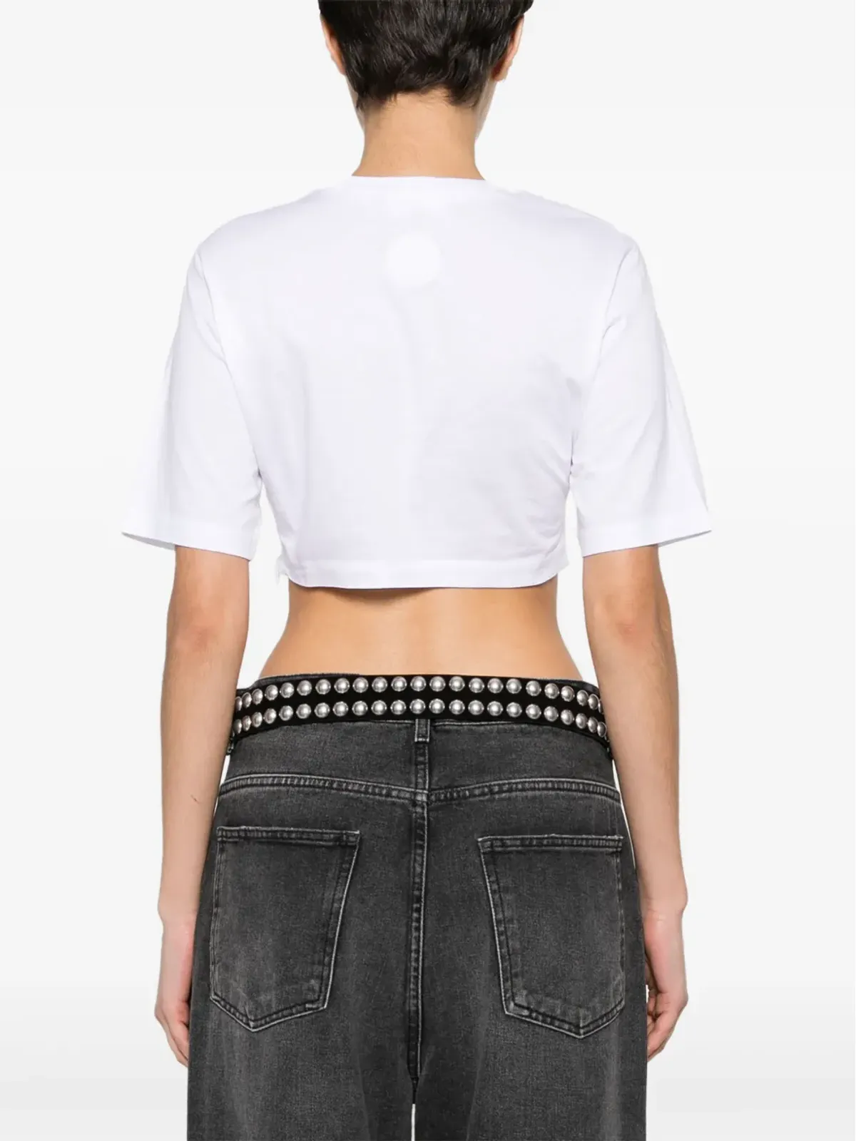 DSQUARED2 ギャザー入りクロップドTシャツ - ホワイト - 画像4