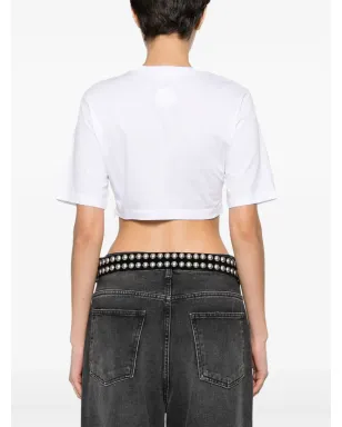 DSQUARED2 ギャザー入りクロップドTシャツ - ホワイト - サムネイル4