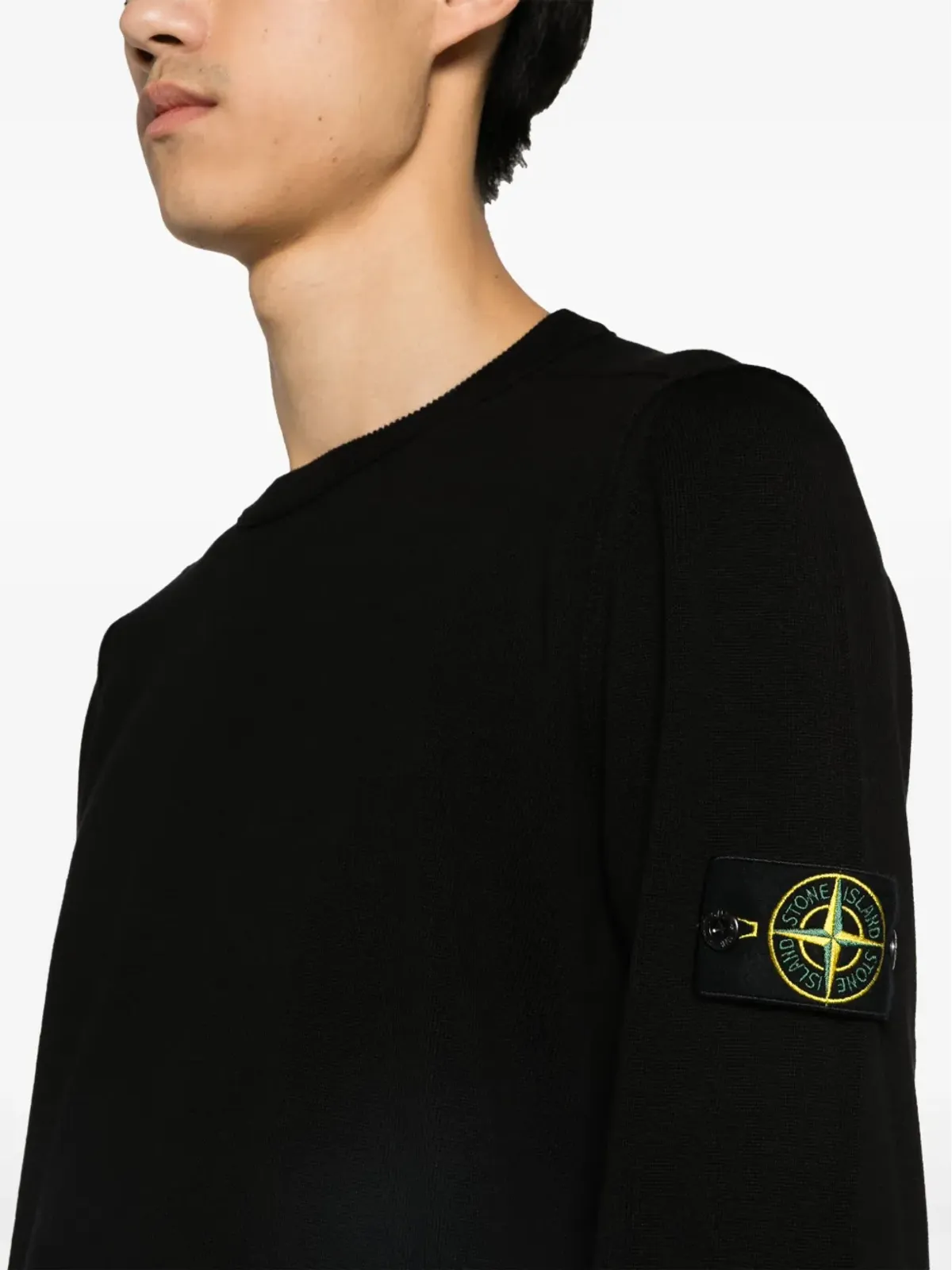Stone Island クルーネックセーター ブラック - 画像5