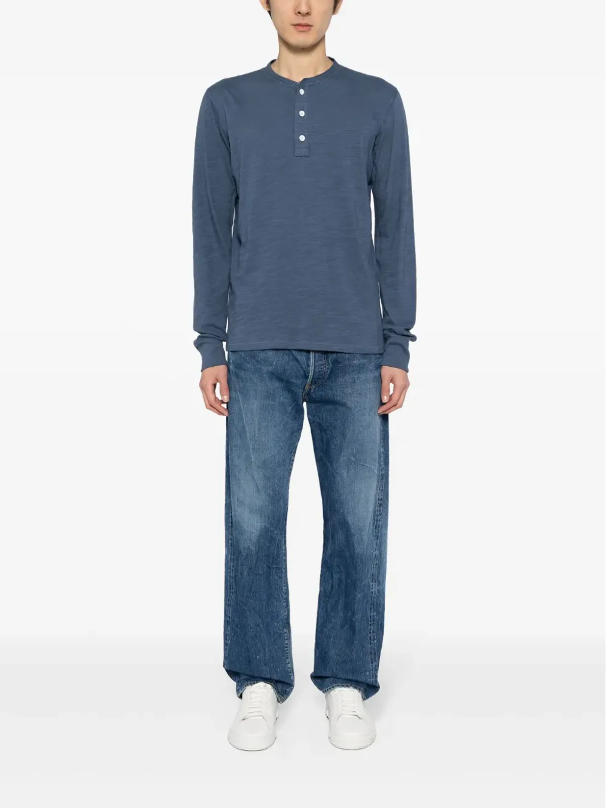 rag & bone コットン ヘンリーネックTシャツ - 画像2