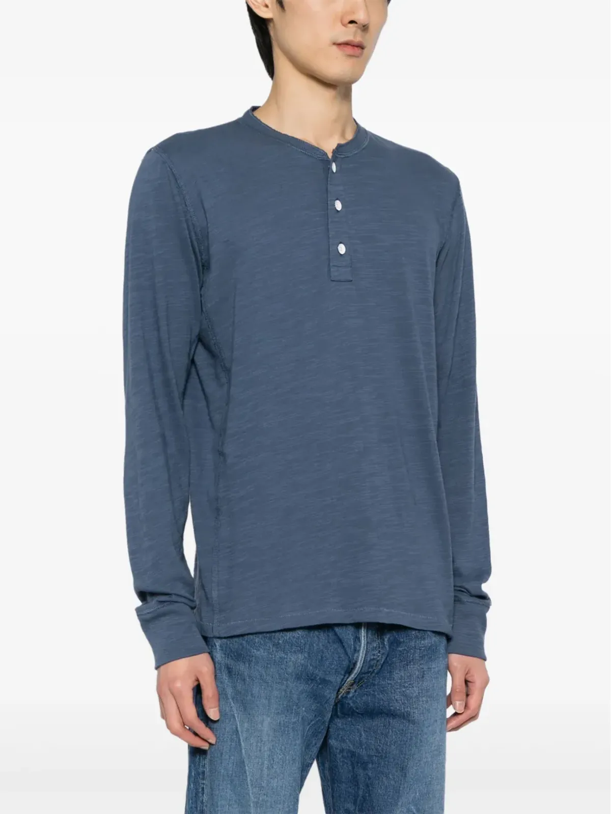 rag & bone コットン ヘンリーネックTシャツ - 画像3