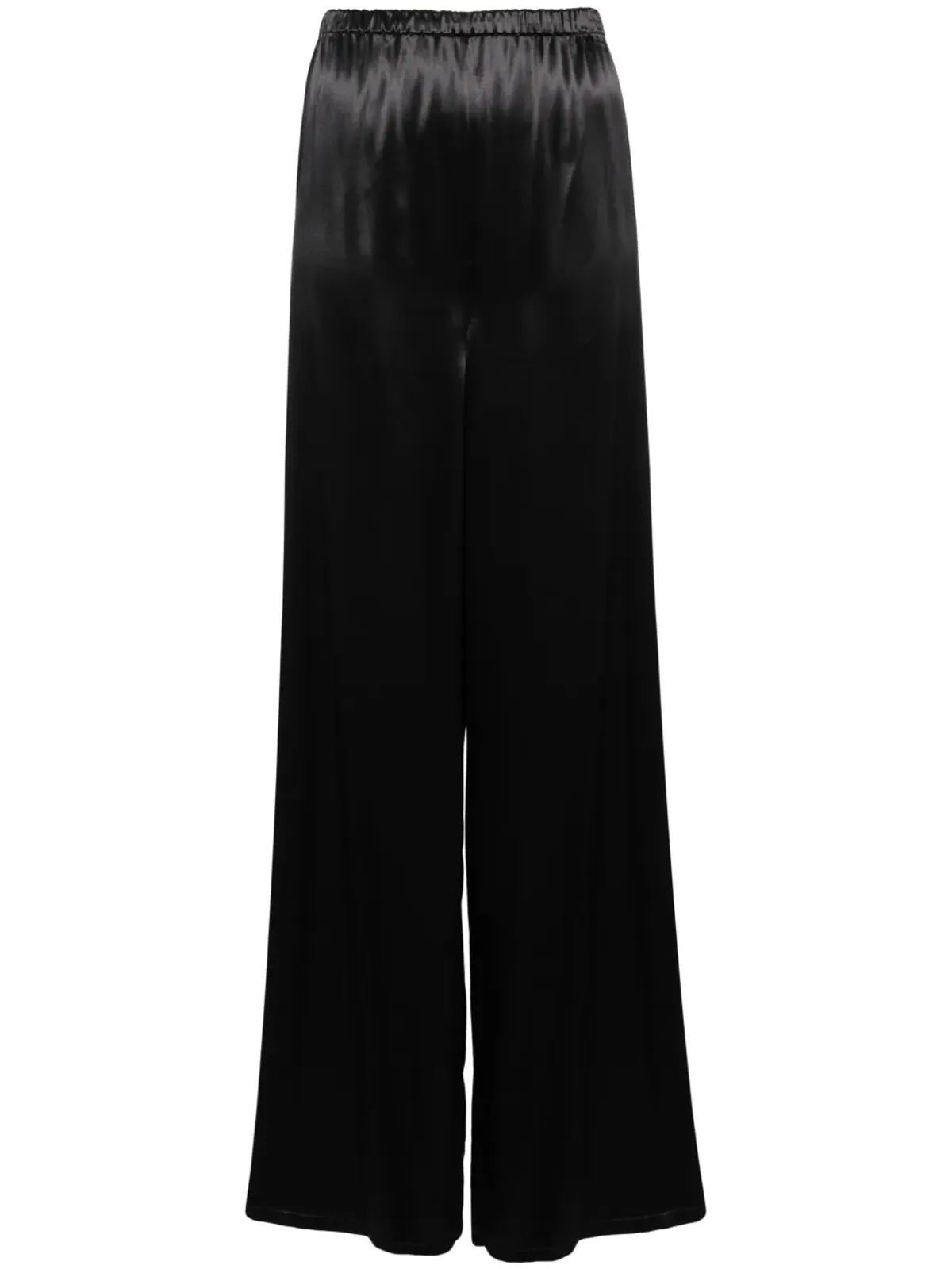 Ferragamo ワイドレッグ サテンパンツ ブラック - 画像1