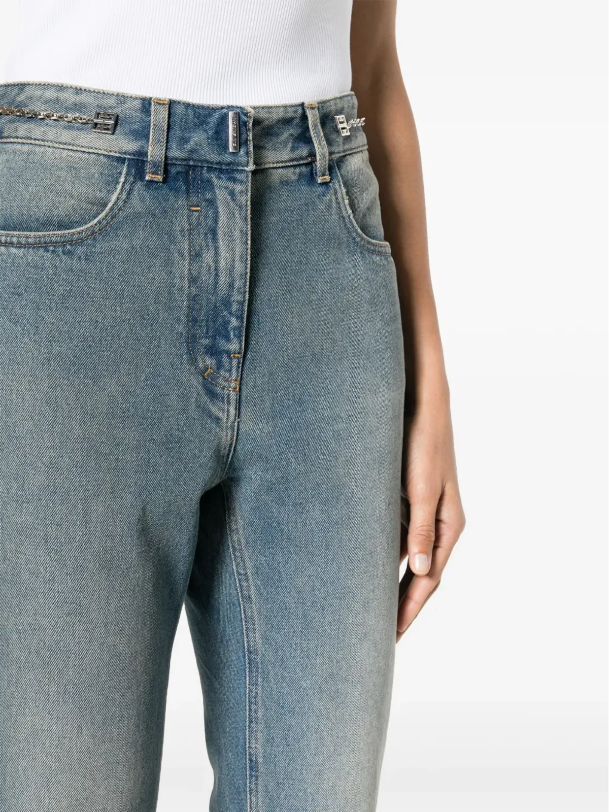 Givenchy 4Gモチーフ ストレートジーンズ - ブルー - 画像5