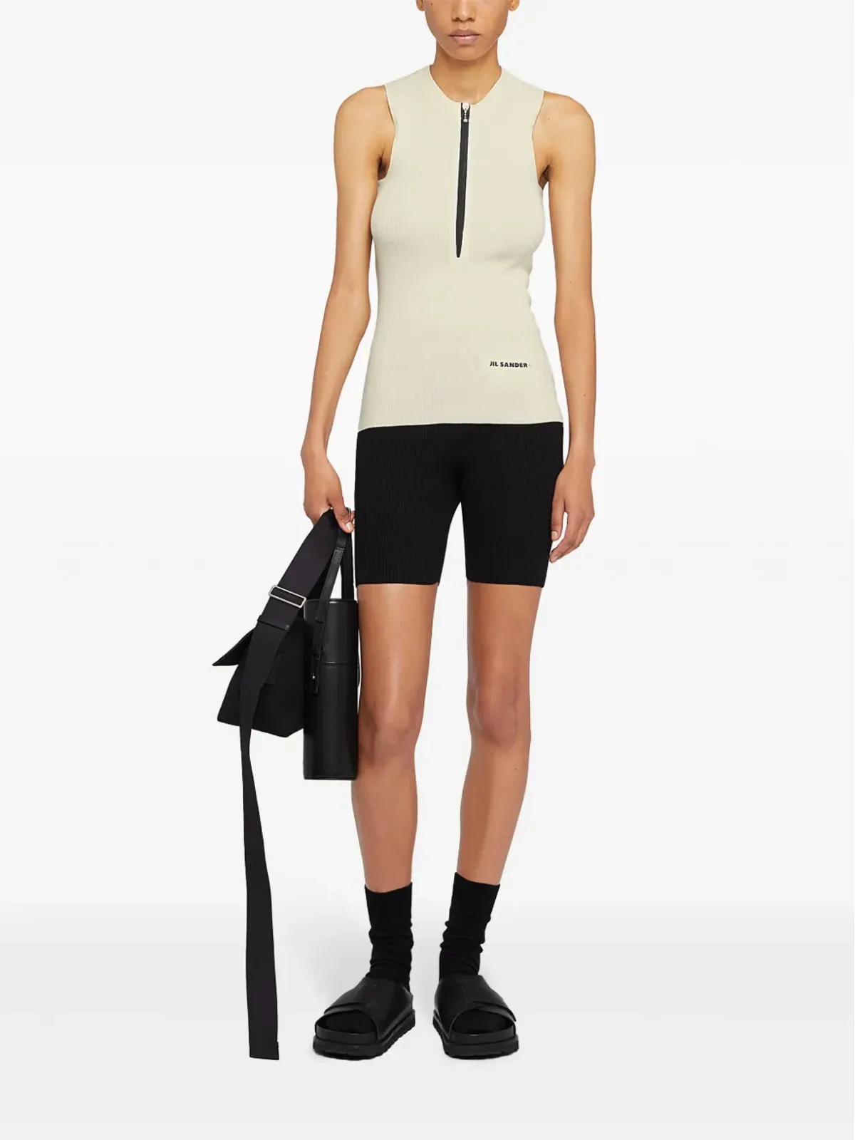 Jil Sander シームレスコットンショーツ ブラック - 画像2