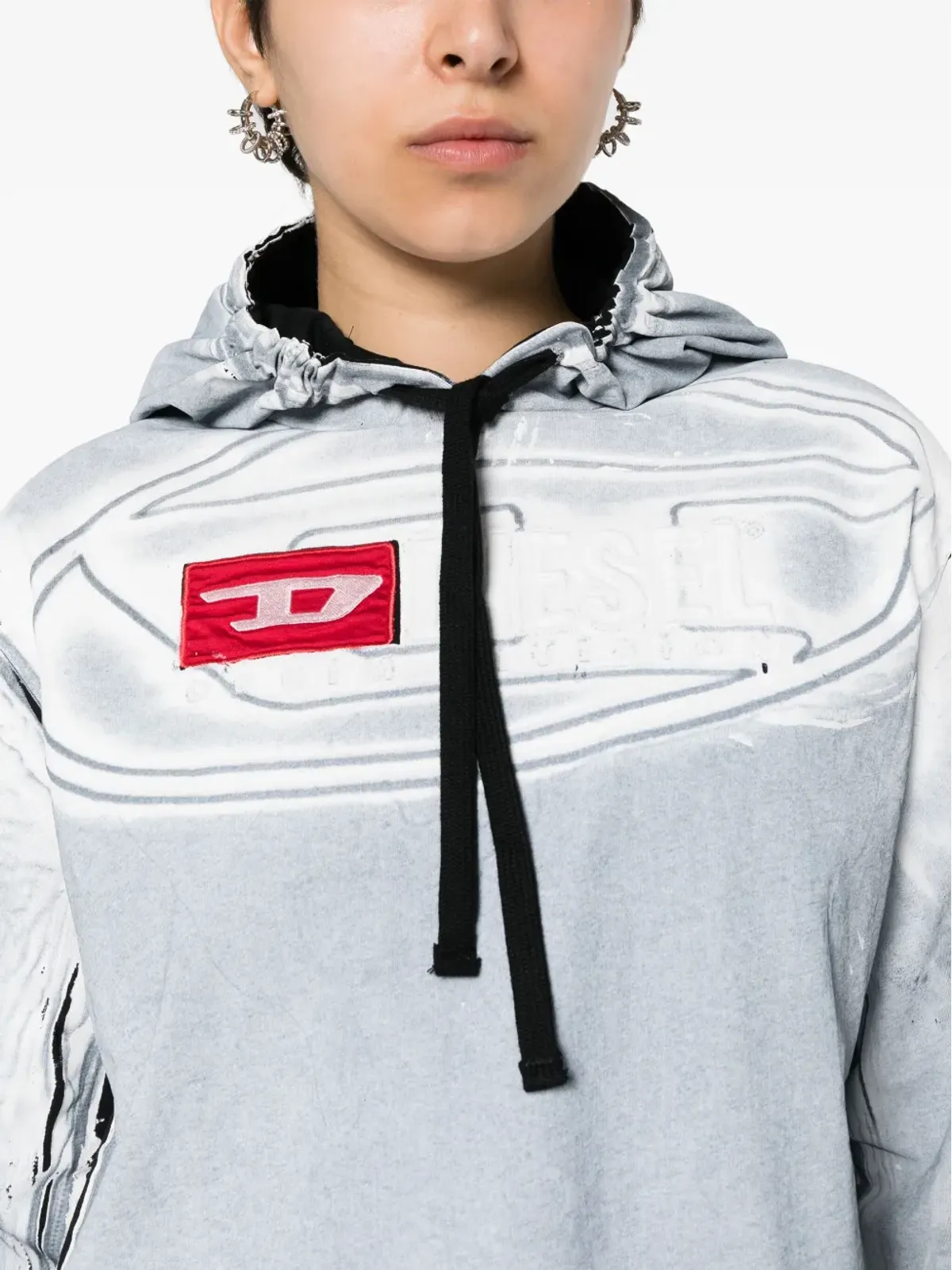 Diesel 皺加工コットンフーディ - 画像5