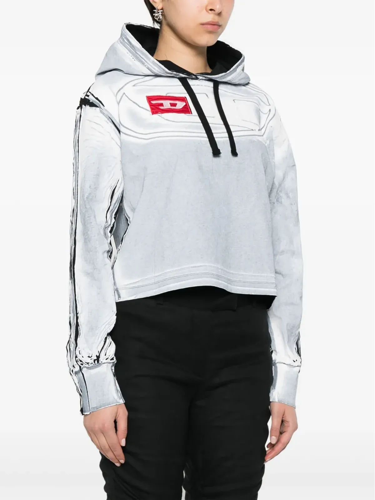 Diesel 皺加工コットンフーディ - 画像3
