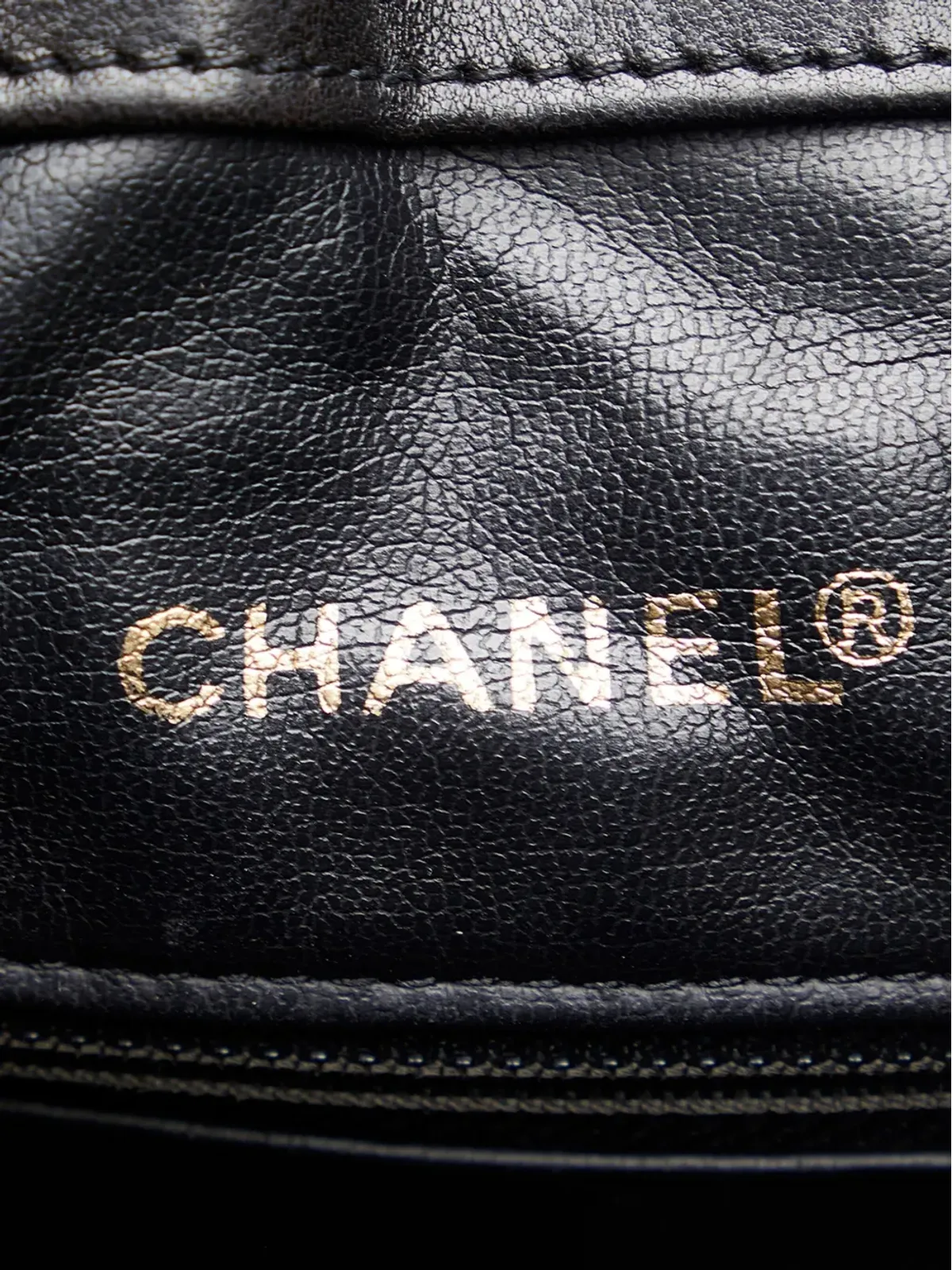 CHANEL ビンテージ CC ダイヤモンドキルト バックパック ブラック - 画像5