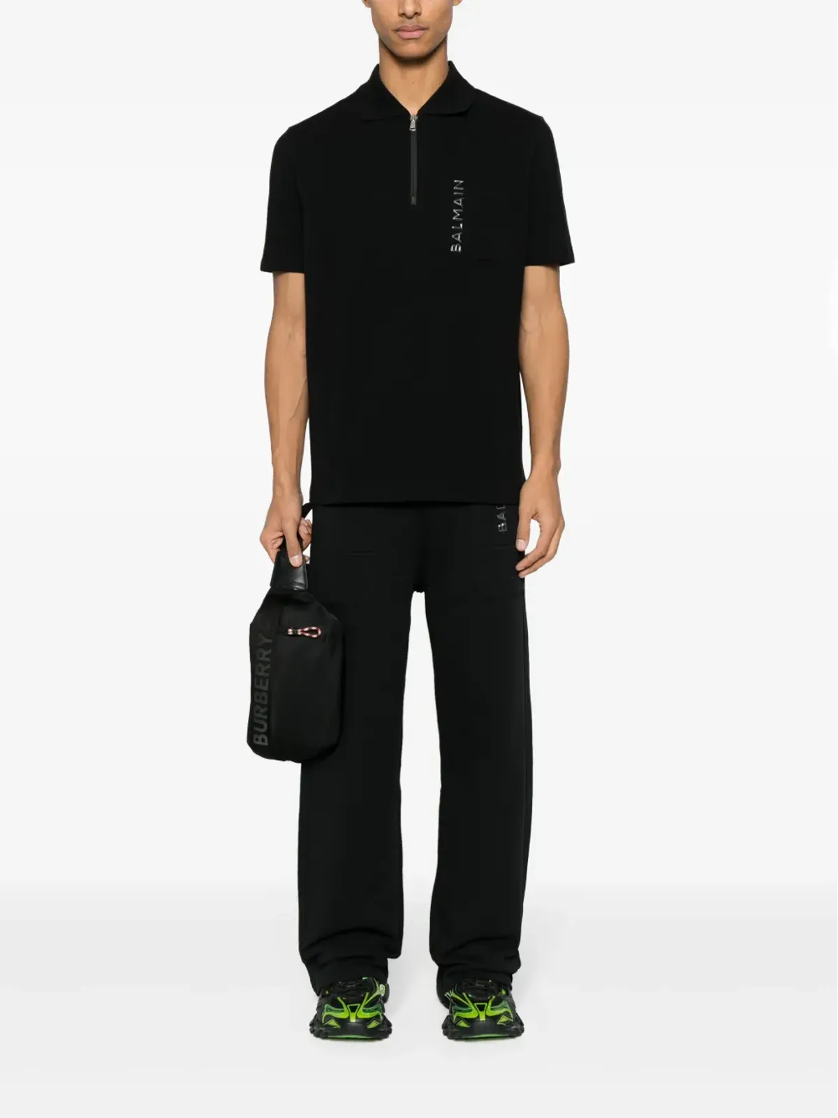 Balmain コットン製ワイドレッグ トラックパンツ - 画像2