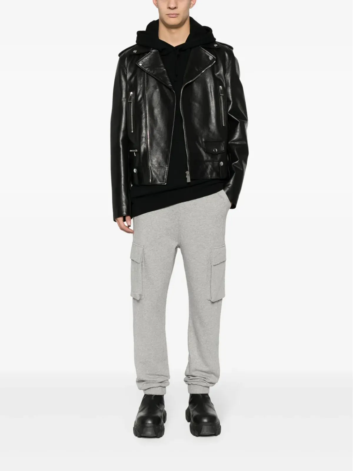 Balmain ロゴプリント コットン トラックパンツ - グレー - 画像2