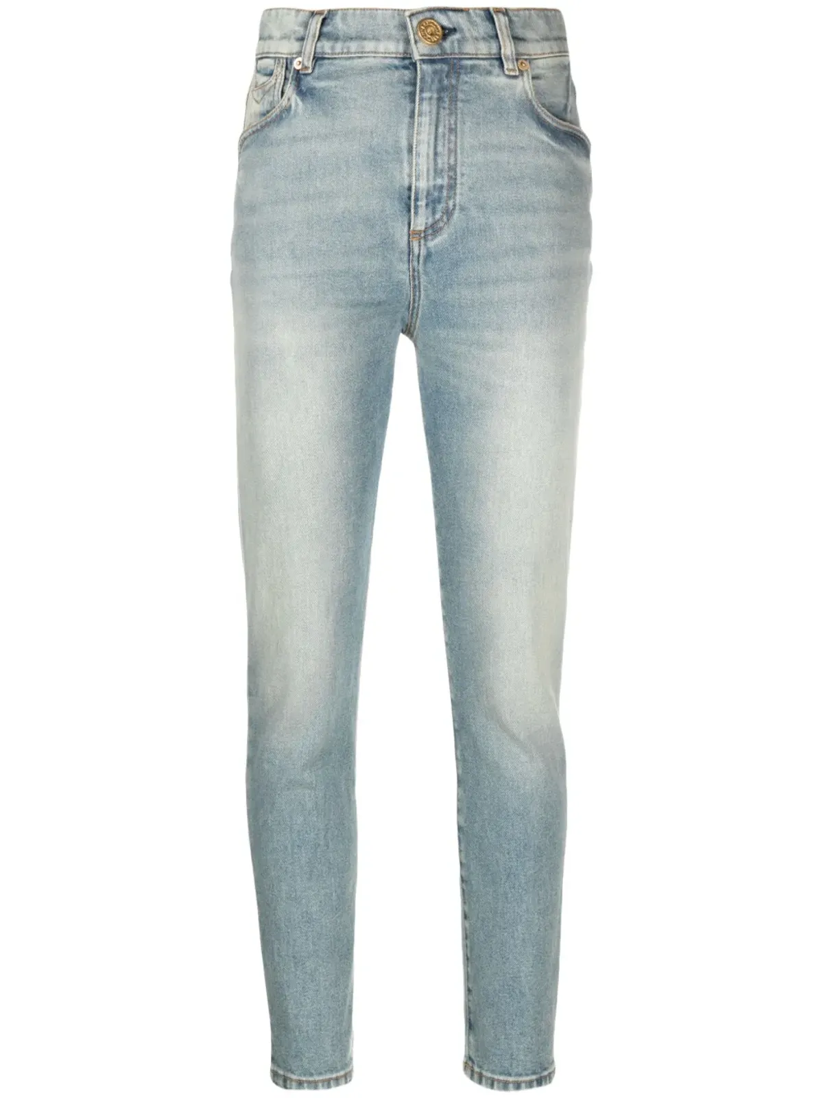 Balmain ミッドライズ スキニージーンズ ブルー - 画像1