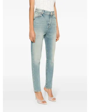 Balmain ミッドライズ スキニージーンズ ブルー - サムネイル3
