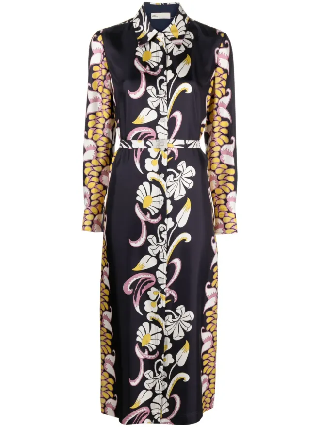 Tory Burch Tory Burch 花柄プリント シルク シャツドレスの商品画像