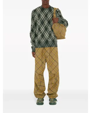 Burberry プラッドチェック柄 クリンクル加工セーター - グリーン - サムネイル2