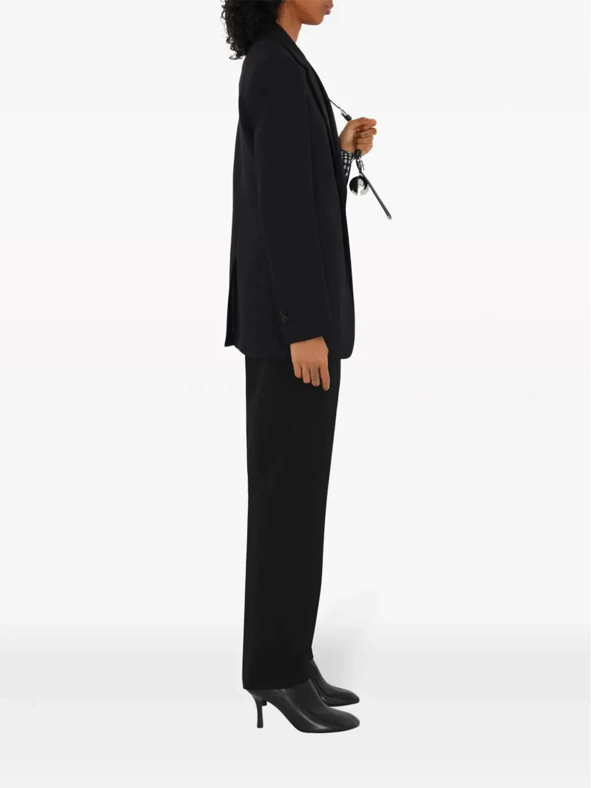 Burberry ウール製 テーラードパンツ ブラック - 画像3