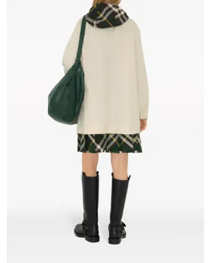 Burberry チェック柄フード付きコットンパーカ ホワイト - サムネイル4