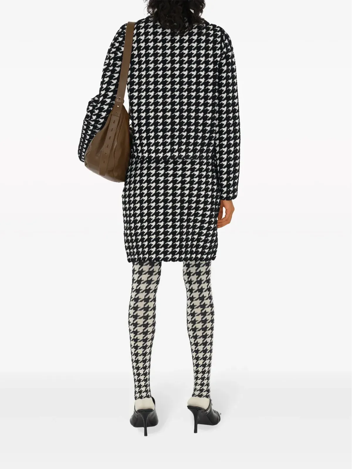Burberry ハウンドトゥース柄 クルーネック ニットセーター - ブラック - 画像4