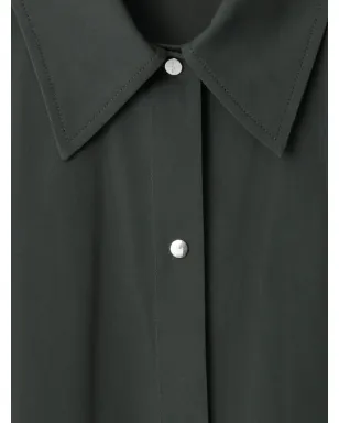 Burberry ストレートポイントカラー コットンブレンド ドレス - グリーン - サムネイル5