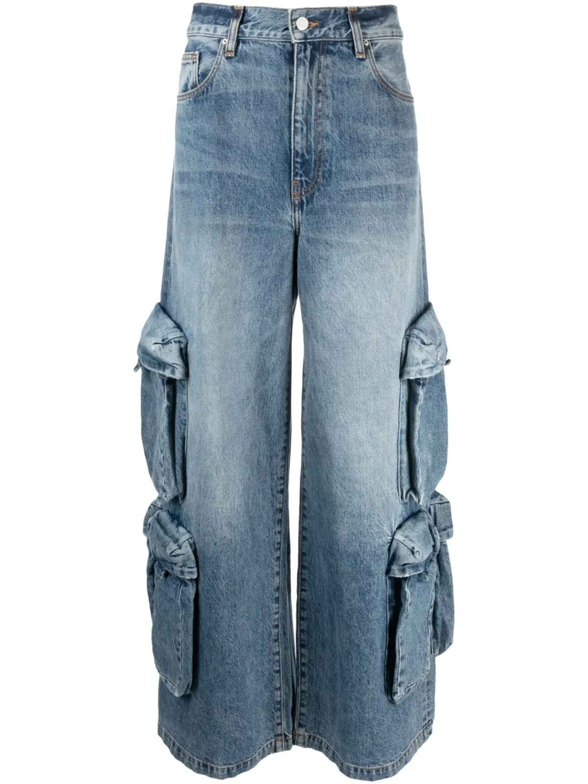 AMIRI ルーズフィットのミッドライズ・ワイドジーンズ - ブルー - 画像1