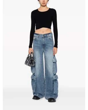 AMIRI ルーズフィットのミッドライズ・ワイドジーンズ - ブルー - サムネイル2