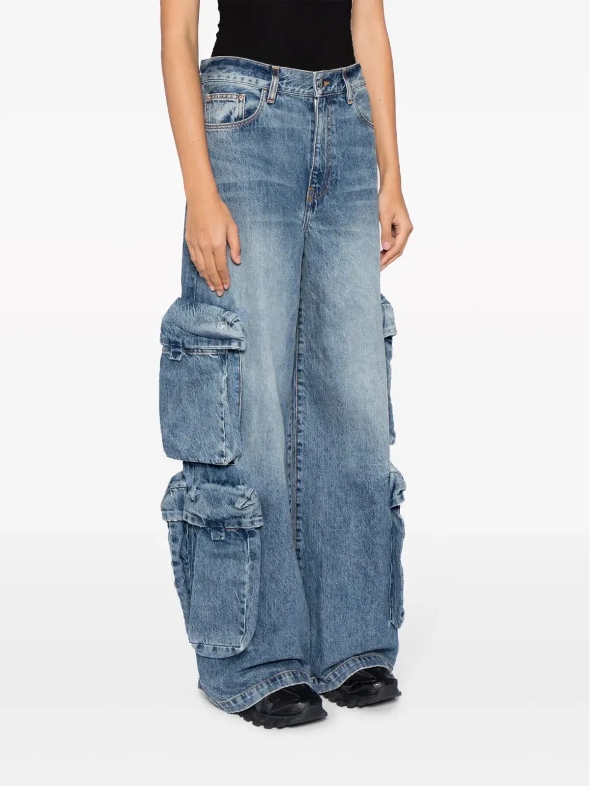 AMIRI ルーズフィットのミッドライズ・ワイドジーンズ - ブルー - 画像3