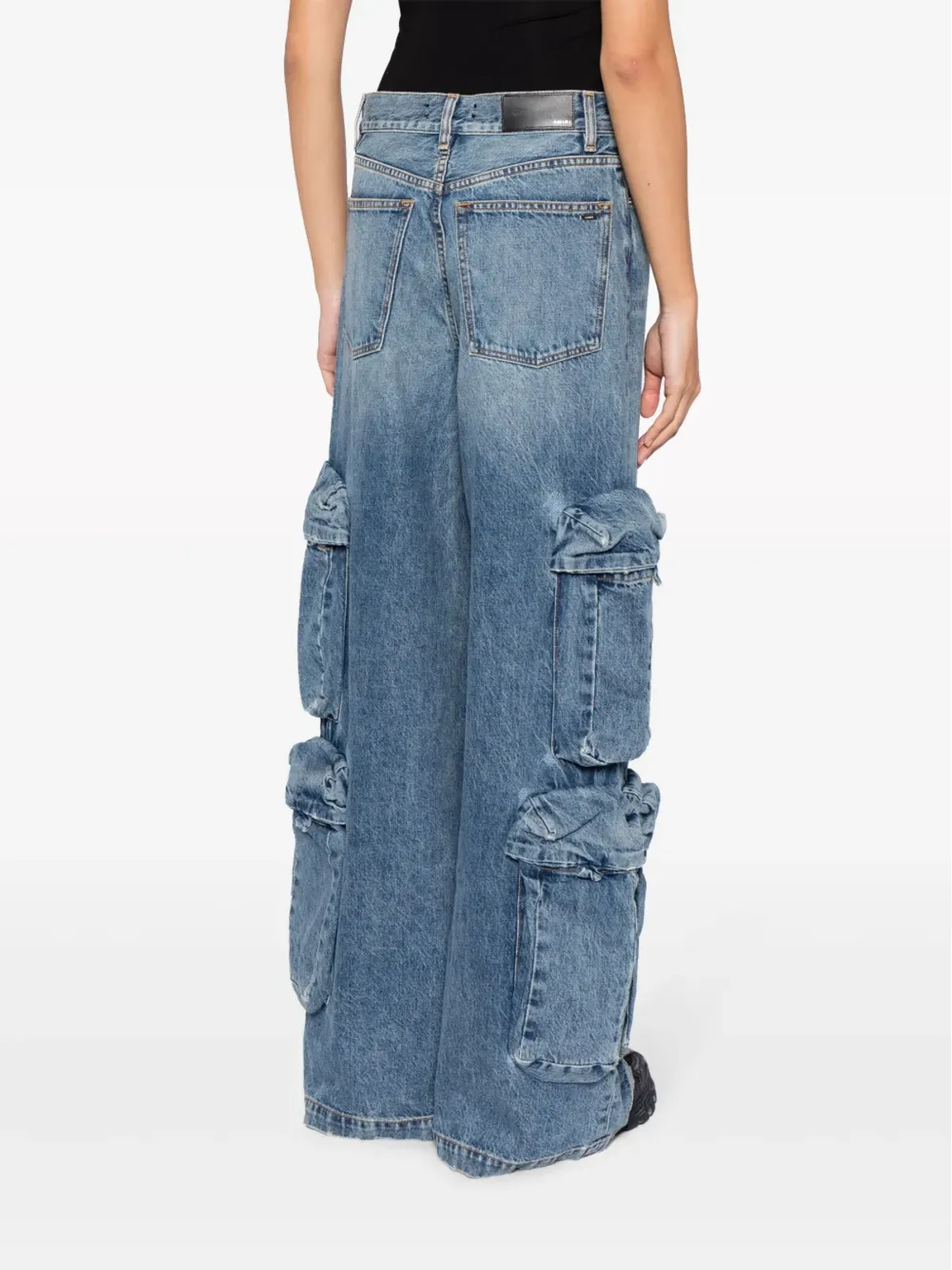 AMIRI ルーズフィットのミッドライズ・ワイドジーンズ - ブルー - 画像4