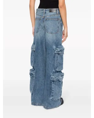 AMIRI ルーズフィットのミッドライズ・ワイドジーンズ - ブルー - サムネイル4