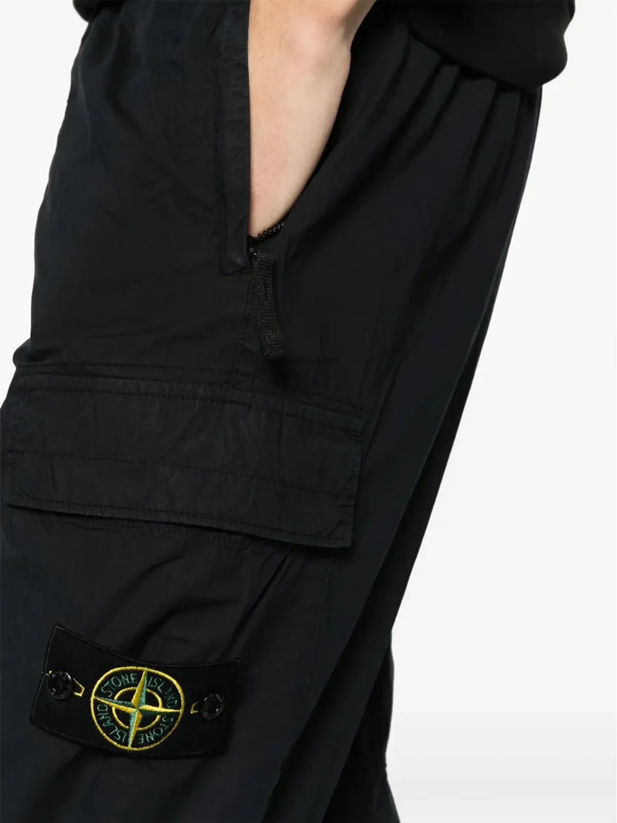 Stone Island コンパスアップリケ テーパードカーゴパンツ - ブルー - 画像5