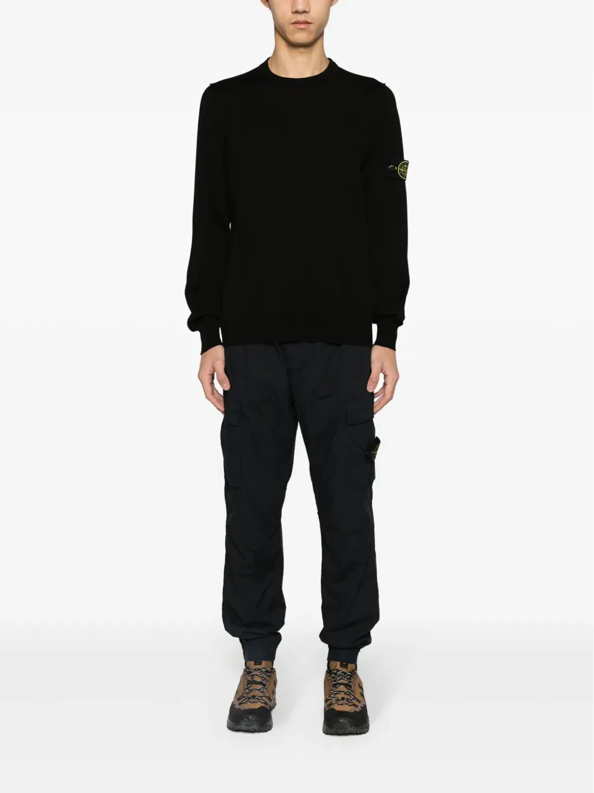 Stone Island コンパスアップリケ テーパードカーゴパンツ - ブルー - 画像2