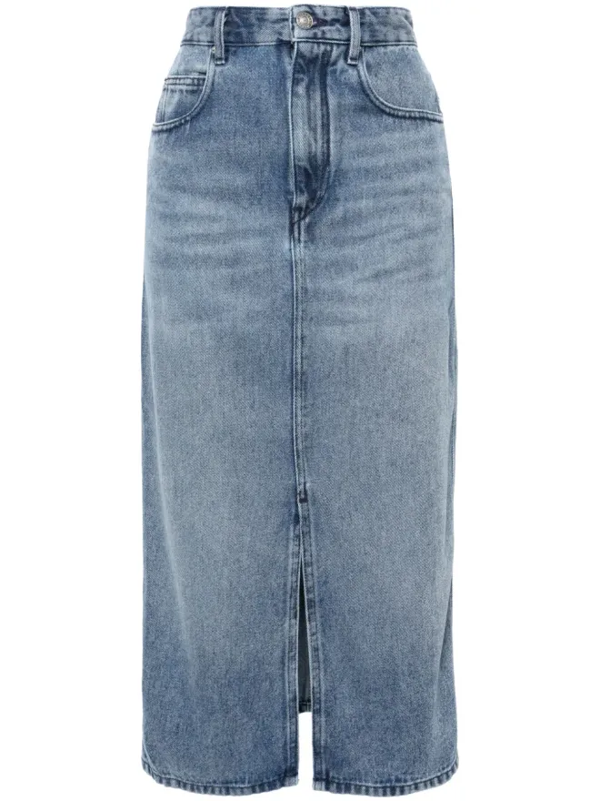 Isabel Marant ISABEL MARANT Tilauria ストーンウォッシュデニムスカート - ブルーの商品画像