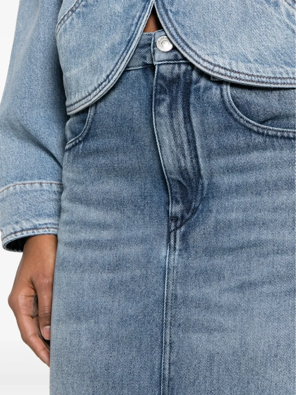 ISABEL MARANT Tilauria ストーンウォッシュデニムスカート - ブルー - 画像5