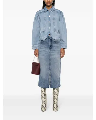 ISABEL MARANT Tilauria ストーンウォッシュデニムスカート - ブルー - サムネイル2